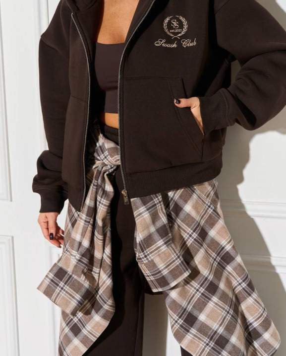 94/1 Спортивний костюм на флісі з капюшоном та вишивкою